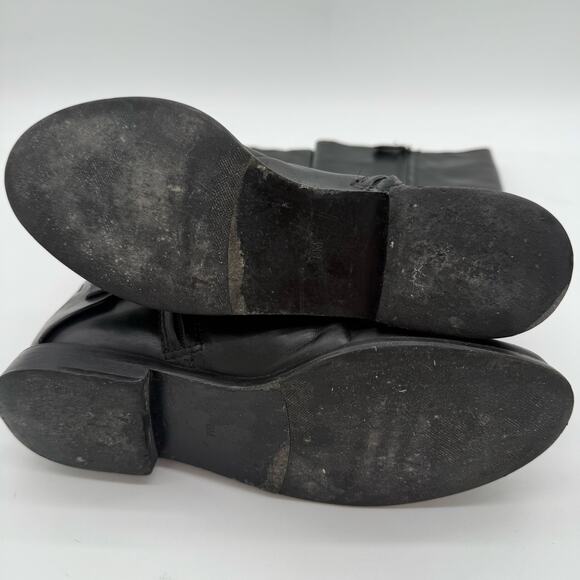 Tory Burch Colton Leather Equestrian Riding Knee High Zip Up Boots Black Size 8 - Picture 8 of 10